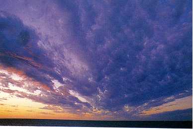 Altocumulus is veel voorkomende bewolking op middelbare hoogte.
